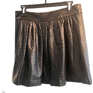 BR Monogram Laser Cut Faux Leather Mini Skirt NWT size 10